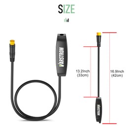 Varstrom Metal Gear Shift Sensor for BAFANG - Compatible with BBSHD BBS02B BBS01B Mid Drive Kit, Gear Cable for 8fun Electric Bike Conversion Kit BBS02 BBS01, with 3Pin Male Connector
