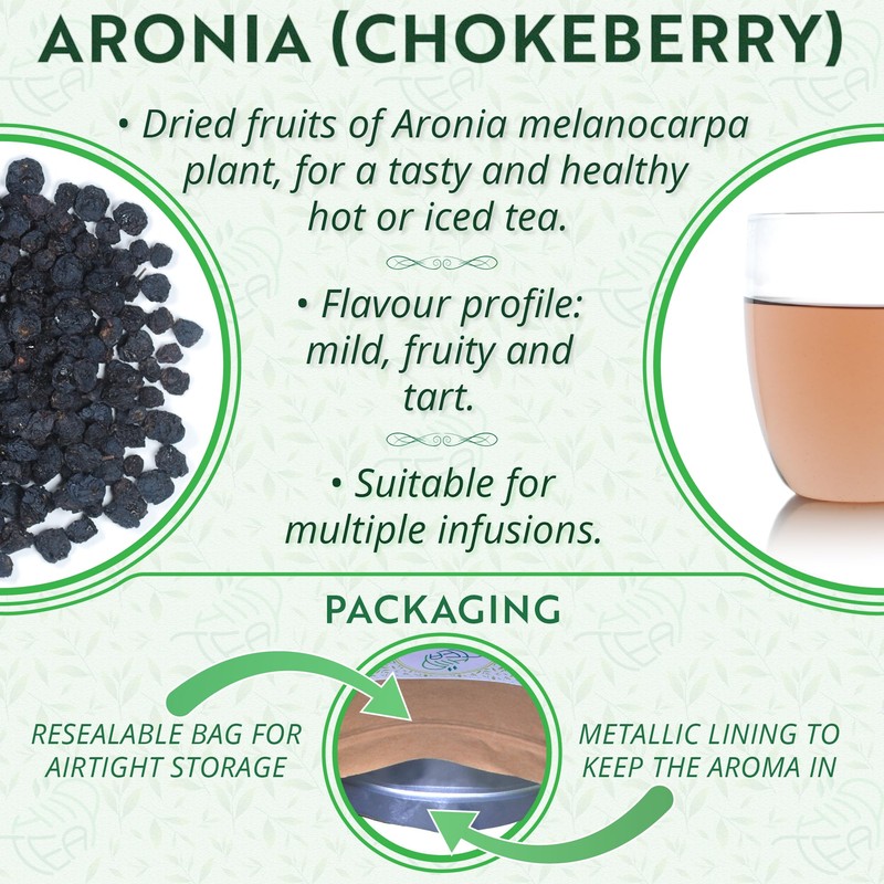 Aronia Berry Loose Herbal Tea – Premium Natural Dried Chokeberry