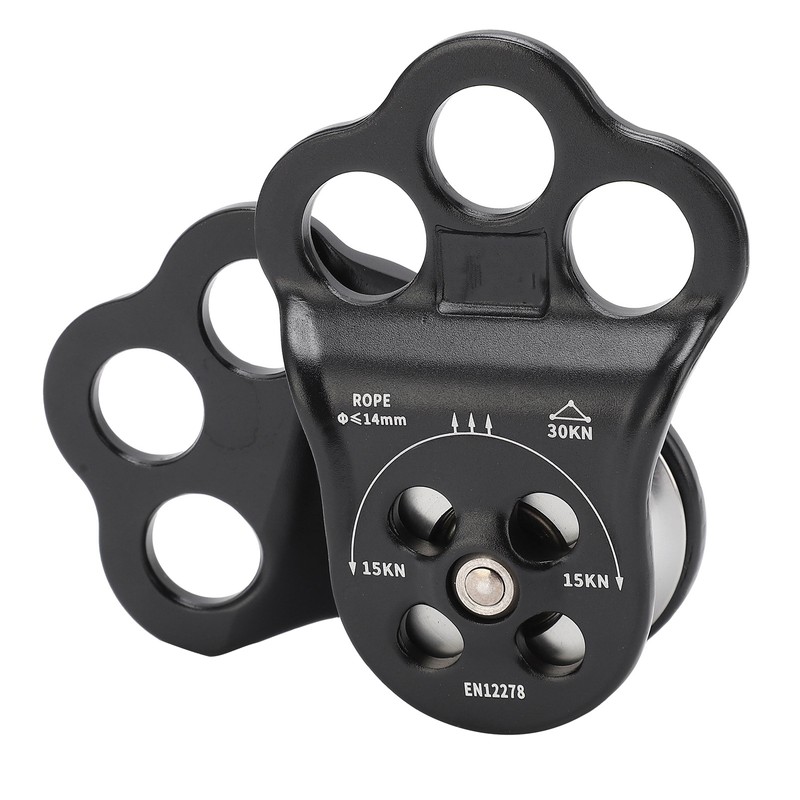 30KN Hitch Climber Pulley Rescue Equipment Dual Bearing for Rigging