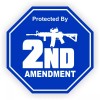 Unbranded 3pcs Protected 2nd Amendment Stickers Doorbell Camera Security Decals Ring Bell