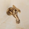 TOLIWEL Antique Brass Garden Outdoor Faucet Bathroom Wall Mount Water