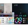 KOSUMOSU Multicolor Digital Clock, 7 Colors LED RGB Table Clock,