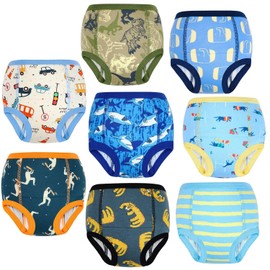 MooMoo Baby Training Underwear for Boys and Girls 8 Packs Absorbent Toddler Training Pants for Boys 2T