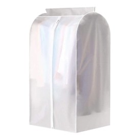 Irishom Garment Clothes Cover Protector Hanging Garment Storage Bag Translucent Dustproof Waterproof Hanging Storage Bag for Wardrobe with Full Zipper