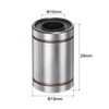 sourcing map 12pcs LM10UU Linear Ball Bearings, 10mm Bore Dia,