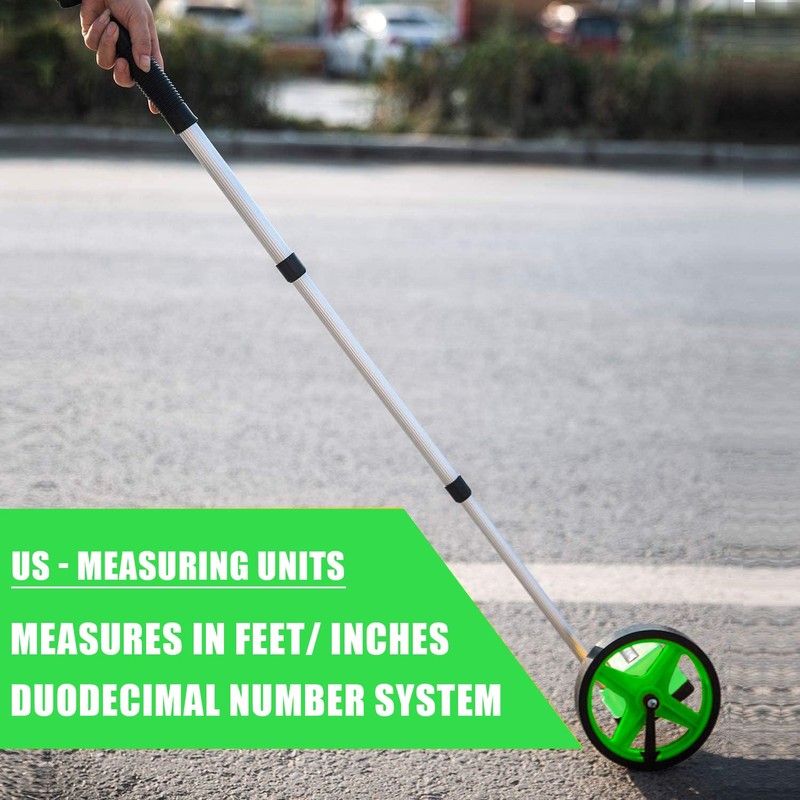 Zozen Measuring Wheel, Green 6Inch Measure Wheel, Distance Measuring in