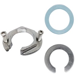 304 Stainless Steel Faucet Lock Nut Anti-Loosening Nut for Faucet Sink Fastener Mounting Fittings of Single Hole Faucet Fixing Parts(1set White)