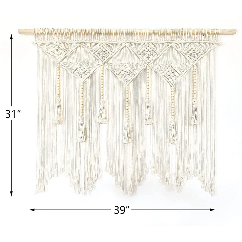 Youngeast Large Macrame Wall Hanging Macrame Headboard for Bedroom Macrame
