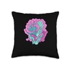 Iceberg Lettuce Synthwave Throw Pillow