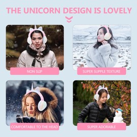 PartyKindom Plush Earmuff for Womens, Lovely Warm Sequins Ear Muffs for Cold Weather Headbands, Foldable Ear Cover Winter Outdoor Ear Muffs, Winter Protect Ears Accessory