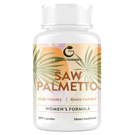 Gesundgeist Saw Palmetto for Women Hair Loss - DHT Blocker with 5-in-1 Blend for Hair Growth, Skin & Nails, Urinary Wellness - Extra Strength Saw Palmetto Supplement - 90 Capsules
