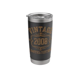Vintage 2008 Limited Edition 15th Birthday Gift Stainless Steel Insulated Tumbler