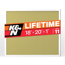K&N 18X20X1 HVAC Furnace Air Filter, Lasts a Lifetime, Washable, Merv 11, the Last HVAC Filter You Will Ever Buy, Breathe Safely at Home or in the Office, HVC-11820
