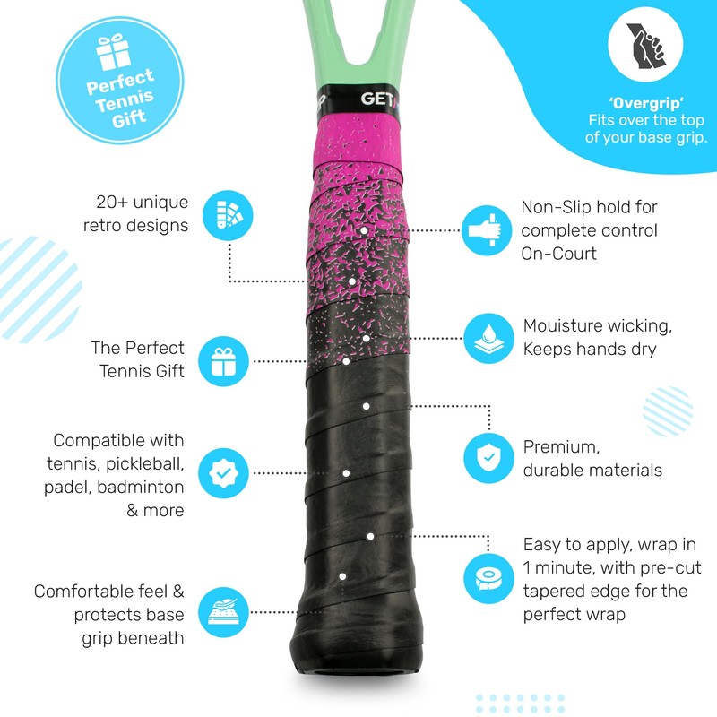 Get A Grip - Custom Tennis Racket Grip Tape -