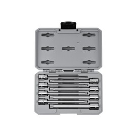 TEKTON 3/8 Inch Long Triple Square Bit Socket Set with Case (8-Piece) | SHB91318