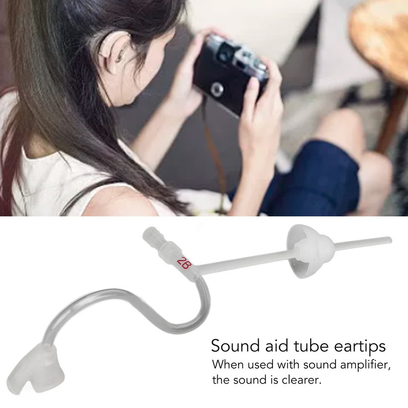 5pcs Sound Amplifier Tubes Single Layer Eartips Replacement Accessory Reduce