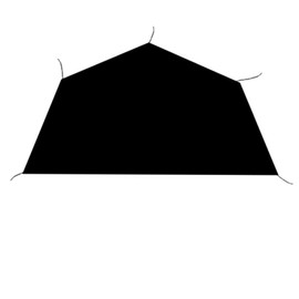 2-4 Person Teepee Mat Half Mat for Teepee Tent 13 FT 210D (Black, 13.12 FT for 2-3 ERSON)