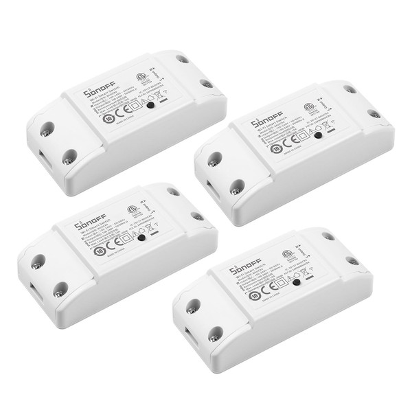 SONOFF BASICR4 Alexa Wlan Lichtschalter 4 Stück, Smart WiFi Schalter