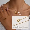 FAMARINE Gold Pendant Necklace for Women Trendy Simple Fashion Jewelry