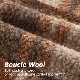 decorUhome Faux Fur Plaid Throw Pillow Covers 18X18 Set of 2 Autumnal
