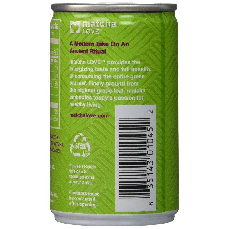 Matcha Love Green Tea Sweetened Energy Shots, 5.2 Ounce (Pack