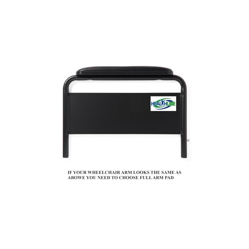 Full Length Padded Armrest Black 14" Long (1)