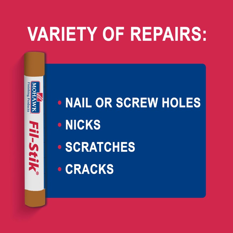 Mohawk Fil-Stik Wax Putty Stick, Light Walnut, M230-0206, 1 Count