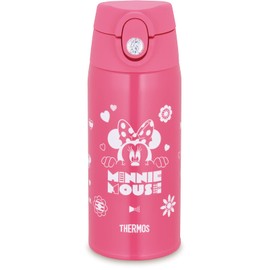 Thermos FJO-601WFDS CP Vacuum Insulated 2-Way Bottle, Minnie, Coral Pink, 2-Way Bottle, 0.6L / 0.64L