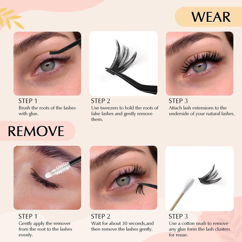 Parriparri Eyelash Extension with Bond and Remover 80D+100D Fluffy Individual