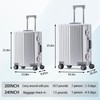 YYW Aluminum Carry-On Luggage Airline Approved Lightweight Suitcase with TSA