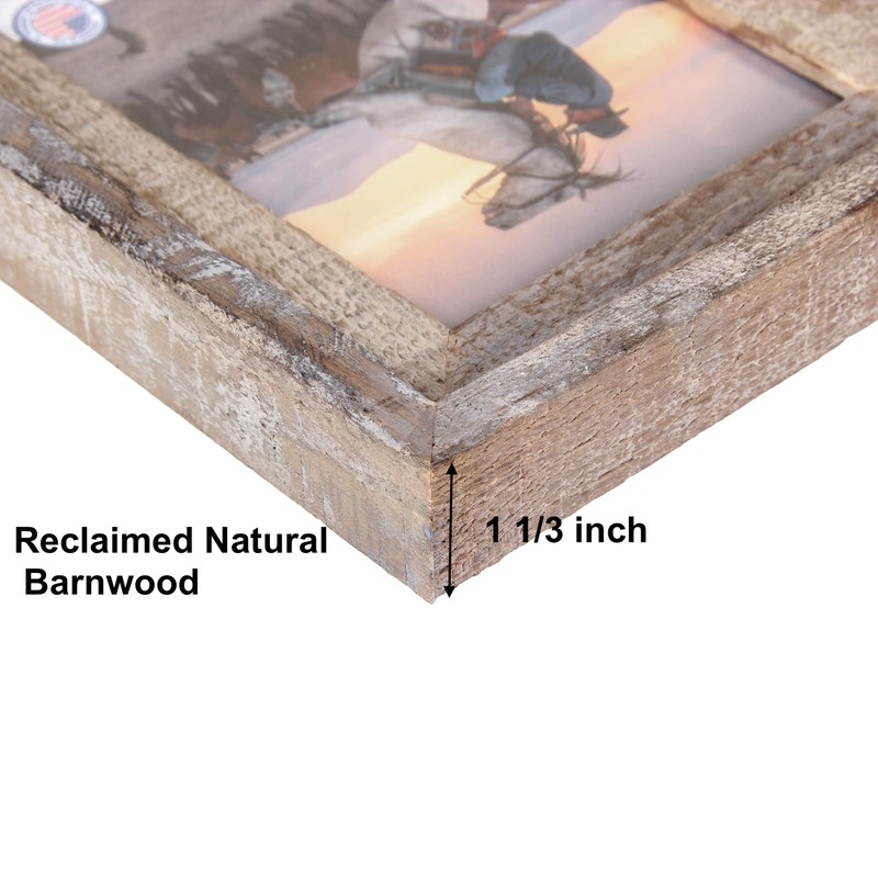Rustic Barnwood Picture Frames 8.5x11 - Set of 2 -