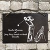 Slate Board Approx. 21 x 29 cm Engraved with Golf