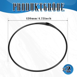 Namalu Warenring Large Key Ring Black Versatile Metal Ring with Easy Clasp for Jersey Storage for Hanging Keys, Clothes and Bags (2.150 mm)