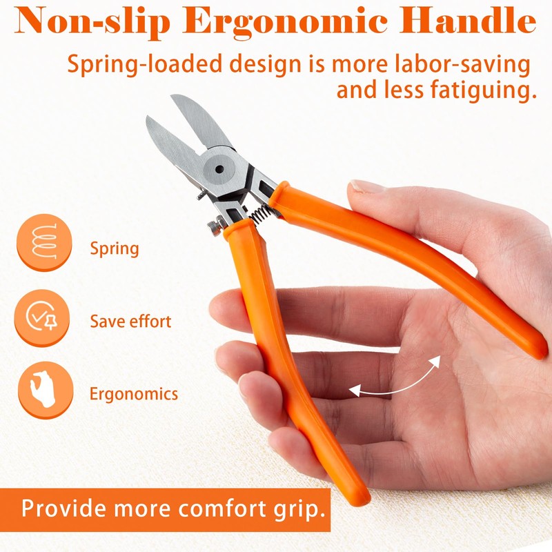 SPEEDWOX Flush Cutter Side Cutting Pliers Angled Wire Cutters for