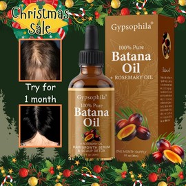 Gypsophila Batana Oil with Rosemary for Hair Growth - Reduces Hair Loss and Detoxes Your Scalp (30 mL) for All Hair Types - Quantity: 3 Bottles