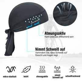 HASAGEI Sports Bandana Cap Durag Bandana Headscarf Bicycle Headgear Breathable Absorbs Sweat Hat