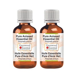 Greenwood Essential Pure Aniseed Essential Oil (Pimpinella anisum) Steam Distilled (Pack of Two) 15ml X 2 (1 oz)
