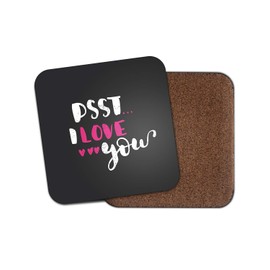 1 x Cute I Love You Coaster - Girlfriend Wife Wedding Family Girls Funny #19057