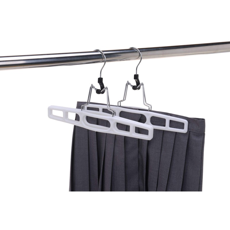 Premium Skirt Hangers 2-Pack - Thin Space-Saving Skirt Hanger Set