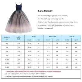 Glamulice Champagne Flower Girls Dress Wedding Bridesmaid Princess Spaghetti Strap Sparkle Tulle Ombre Dresses Birthday Party Pageant Ball Gown Navy Blue Little Girl Fancy Holiday Maxi Gowns Formal 6