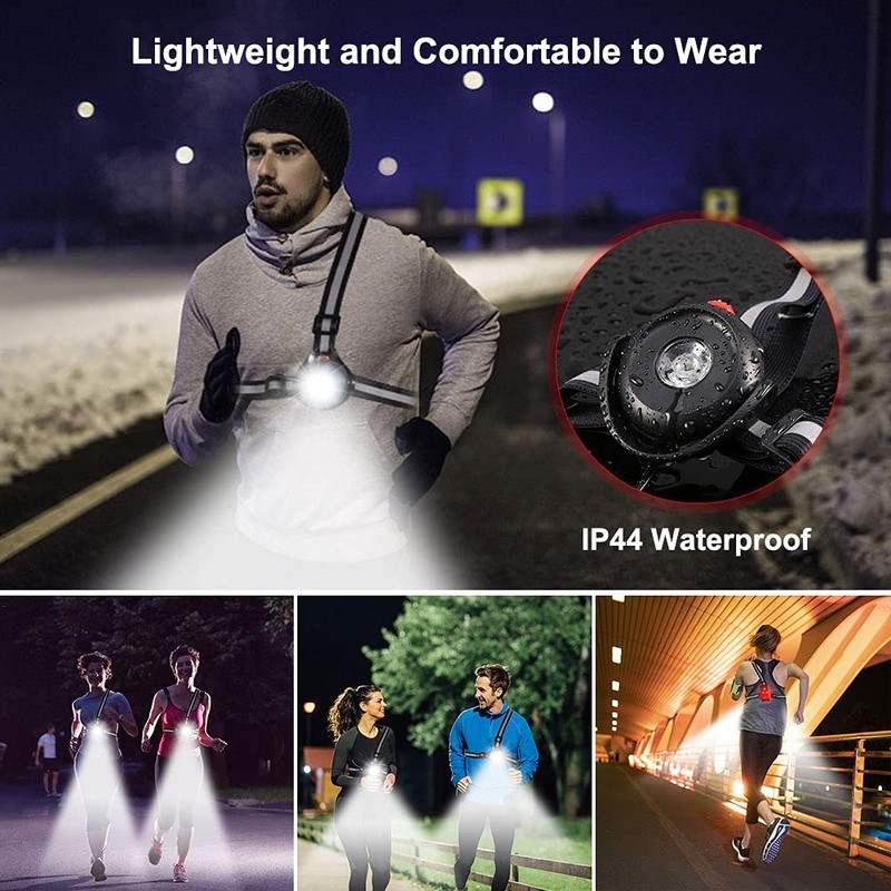 ALOVECO Outdoor Night Running Lights LED Chest Light Back Warning