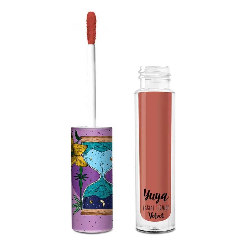 Yuya Labial Liquido Equilibrio 3g Lipstick Larga Duración Color Marrón