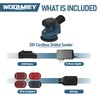 WODHMIEY 20V Cordless 5 Orbital Sander, Dust Collection Bag, Random
