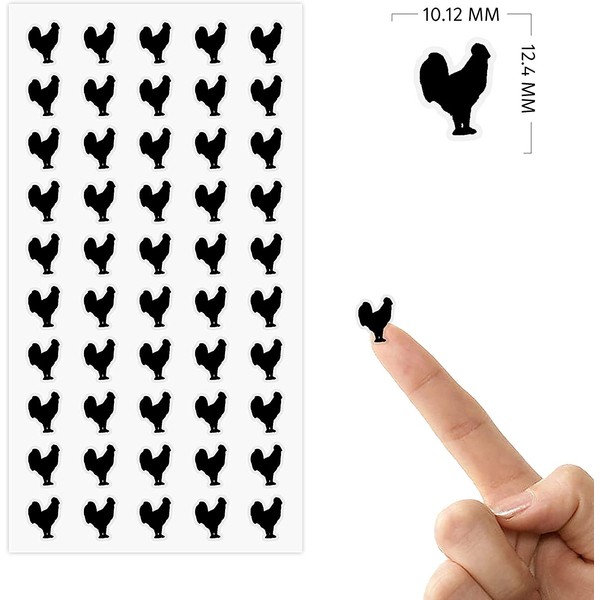 Wedding Meal Stickers - Wedding Meal Indicator Stickers - Wedding Meal Choice Stickers (50 Stickers - Chicken, Black)