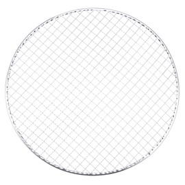 HARFINGTON 2pcs Round BBQ Grill Net 13" Dia Galvanized Iron Barbecue Mesh Mat for Baking Smoking Charcoal Grilling Roasting