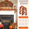 2 Pack Fall Maple Leaves Garland, Fall Hanging Garland Orange