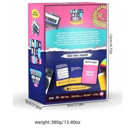 Throwback Lyrics - The 90s & 2000s Hip-Hop & R&B Music Party Game, 250 Trivia Cards & Charades for Game Nights, Date Nights & Family Gatherings:_Multicolor_Music party game