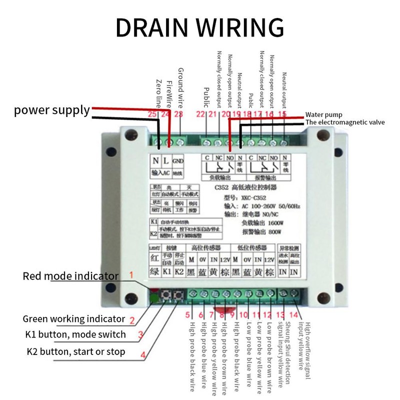 Automatic Water Level Controller XKC C352 2P Non Contact Liquid