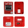 QWORK Wired Emergency Sound and Light Fire Alarm Station, 12