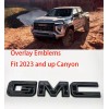 Auto Front GMC Gloss Black Matte Black OVERLAY Emblem Fit